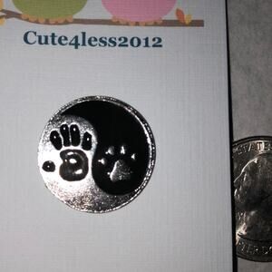Paw Hand Ying Yang Pin Brooch